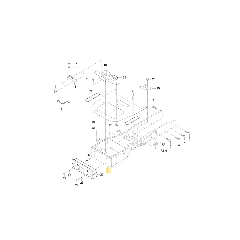 Rama przedniej osi KIOTI T5240-50018