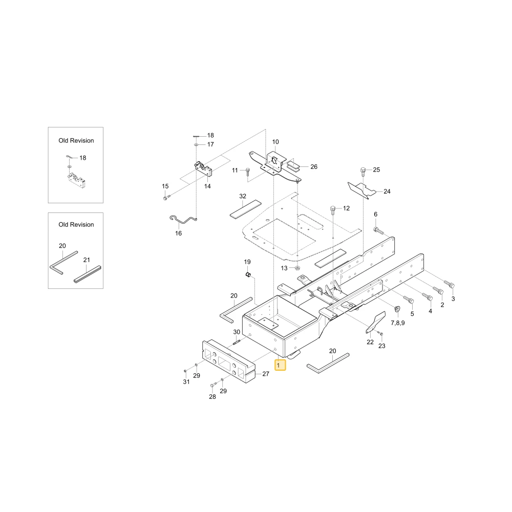 Rama przedniej osi KIOTI T5245-50014