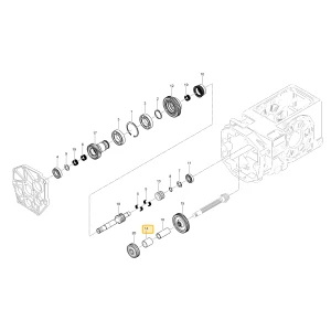 Wał koła zębatego 31 16 KIOTI T5270-23663