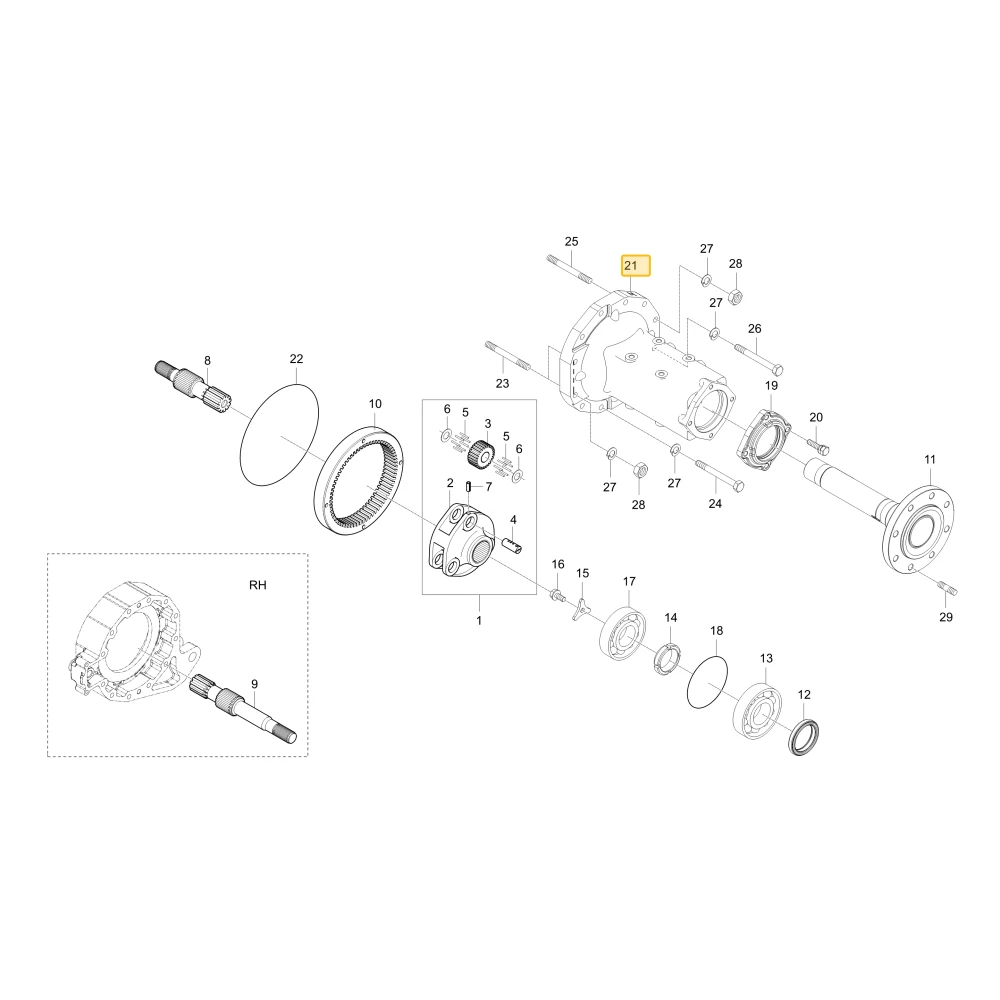 Obudowa Rearaxle KIOTI T5270-27313