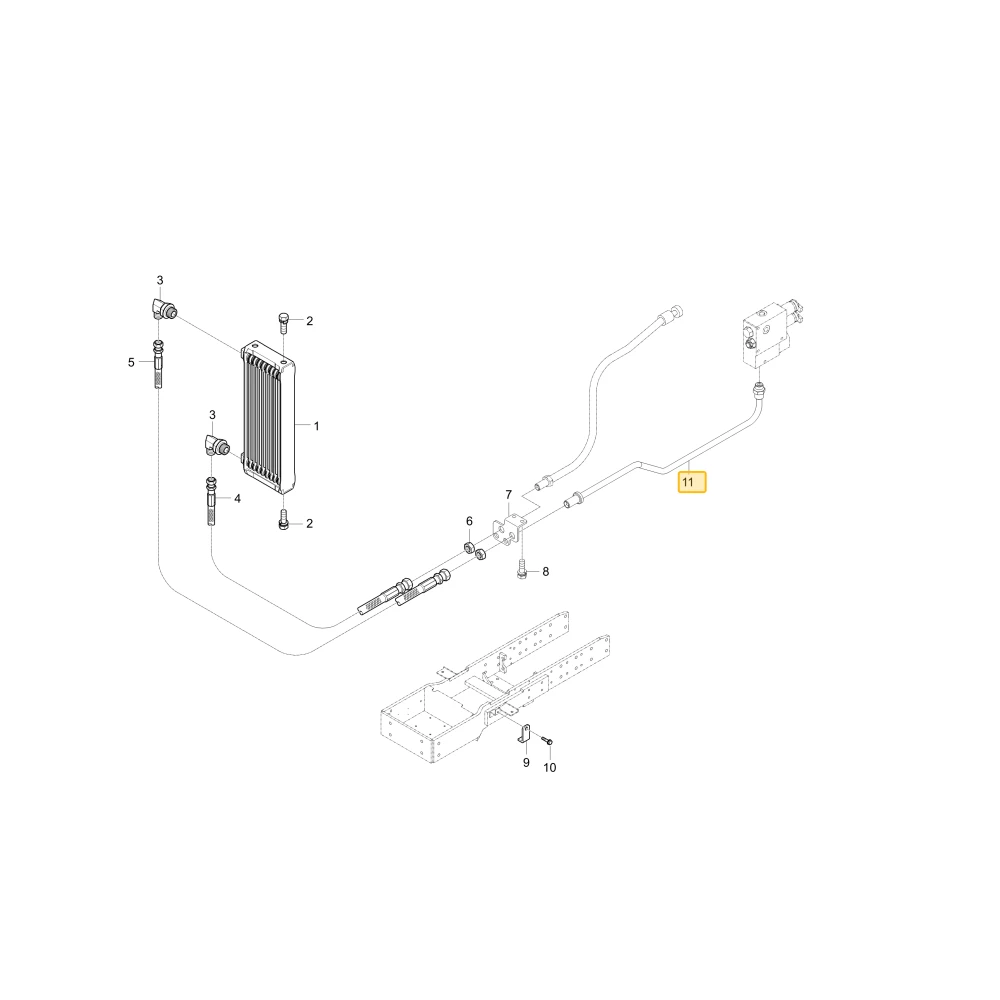 Rurka chłodzenia D2 KIOTI T5270-47233