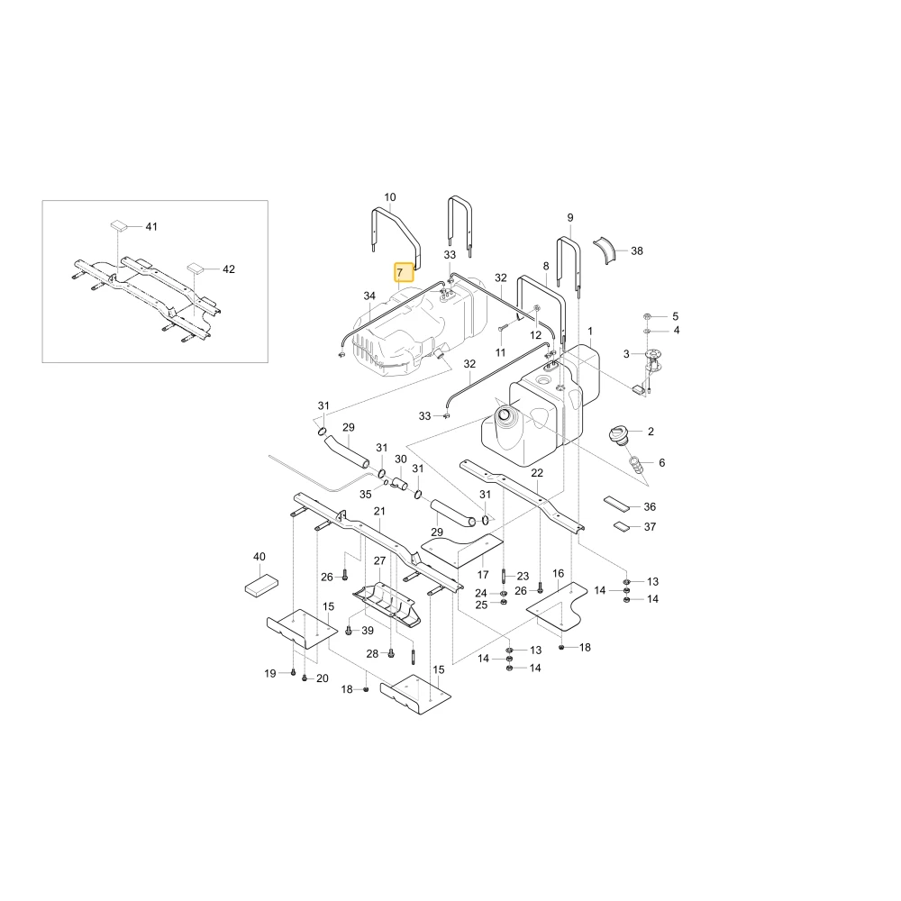Prawy zbiornik paliwowy KIOTI T5270-55032