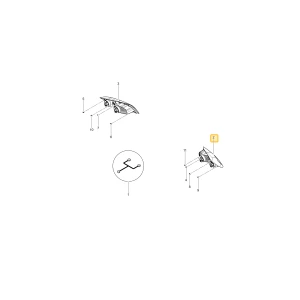 Tylna lewa lampa kombinacji KIOTI T5275-69712