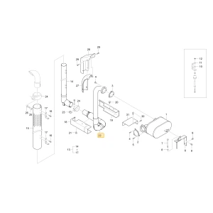 Złącze tłumika KIOTI T5310-12311