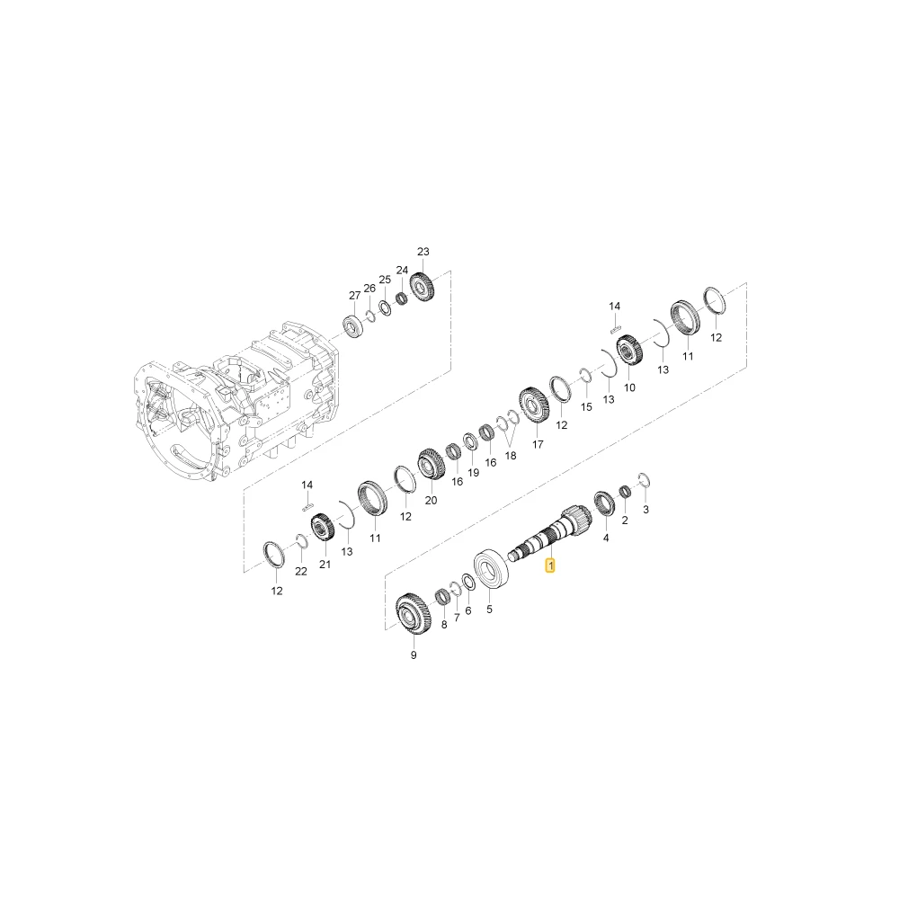 Wał koła zębatego 20 KIOTI T5310-21511