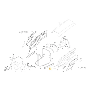 Grill lewej dolnej pokrywy bocznej KIOTI T5310-50651