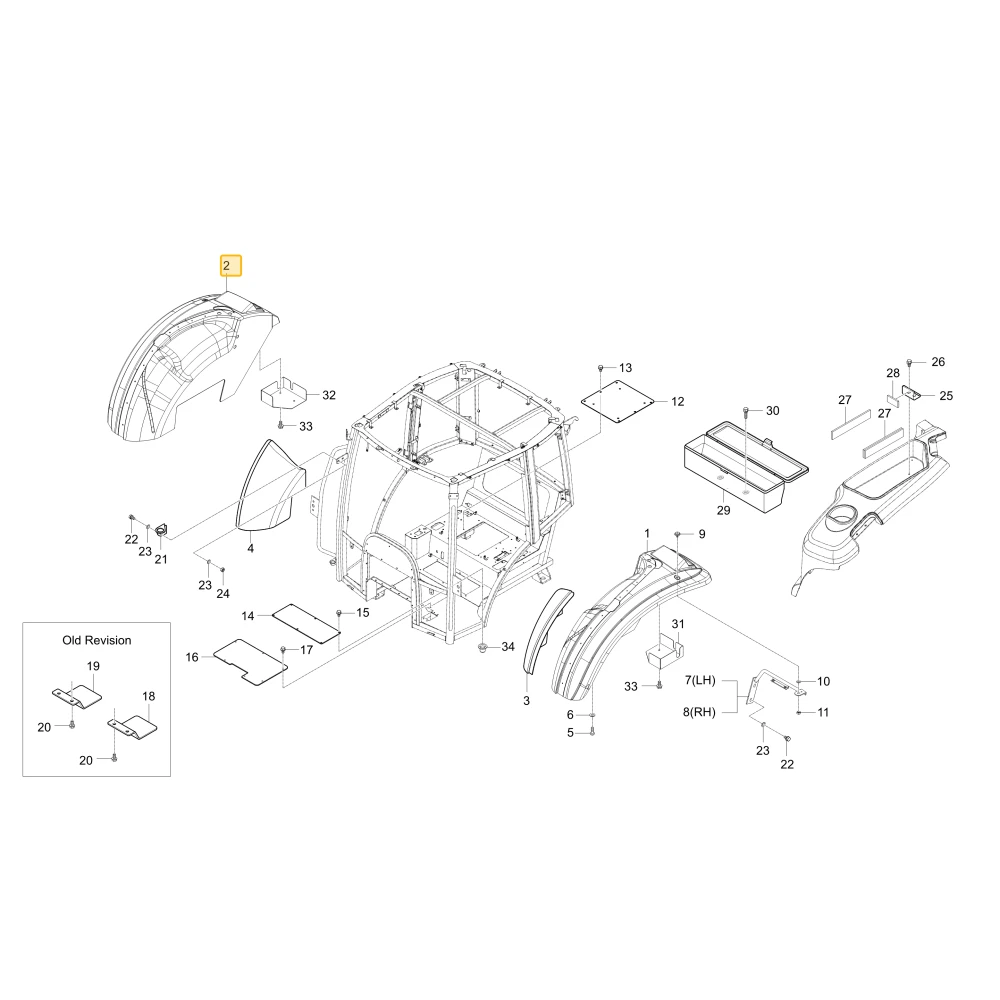 Prawy błotnik KIOTI T5310-82031