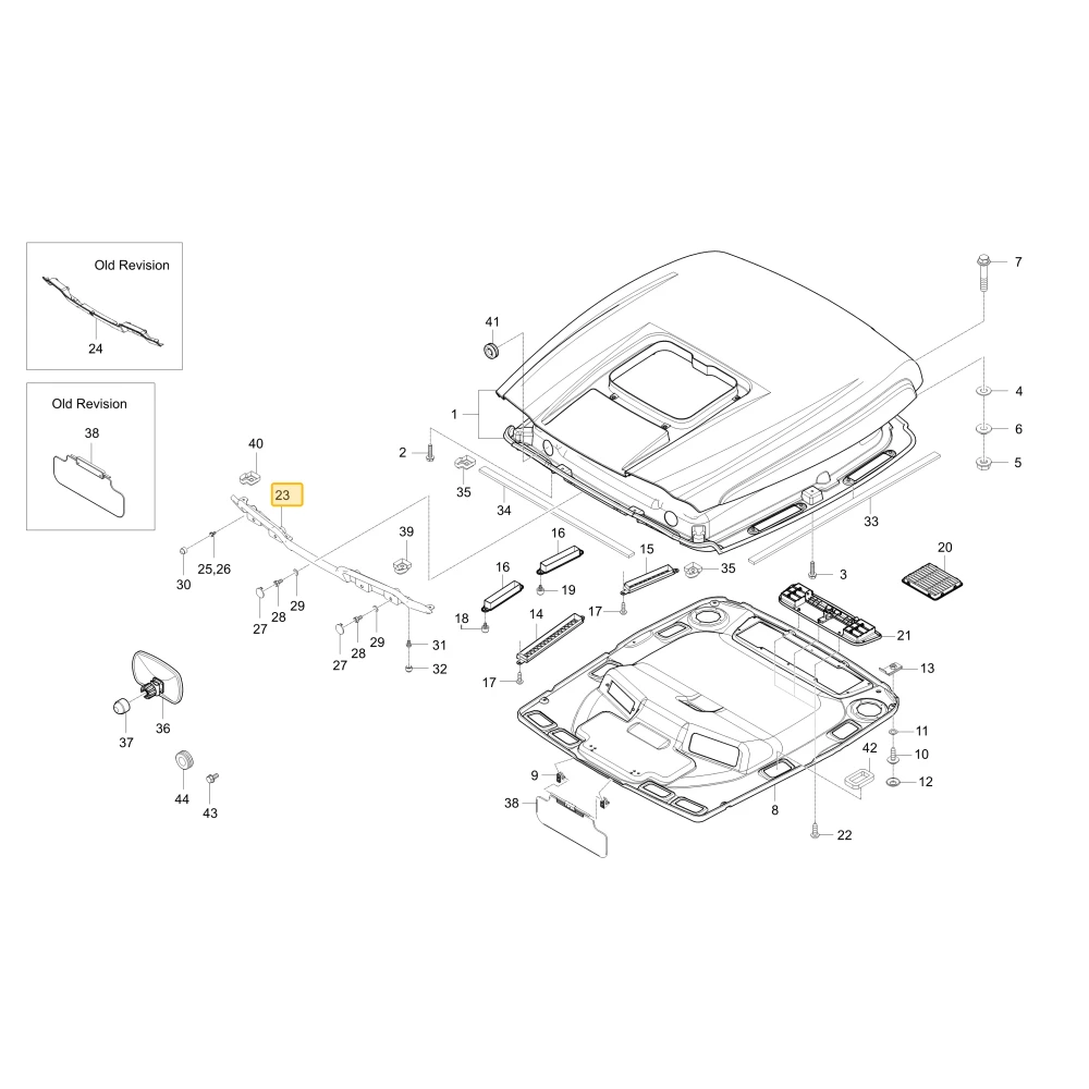 Pokrywa przednego dachu dachu KIOTI T5310-82063