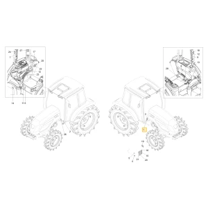 Naklejka gniazda joysticka KIOTI T5327-52391