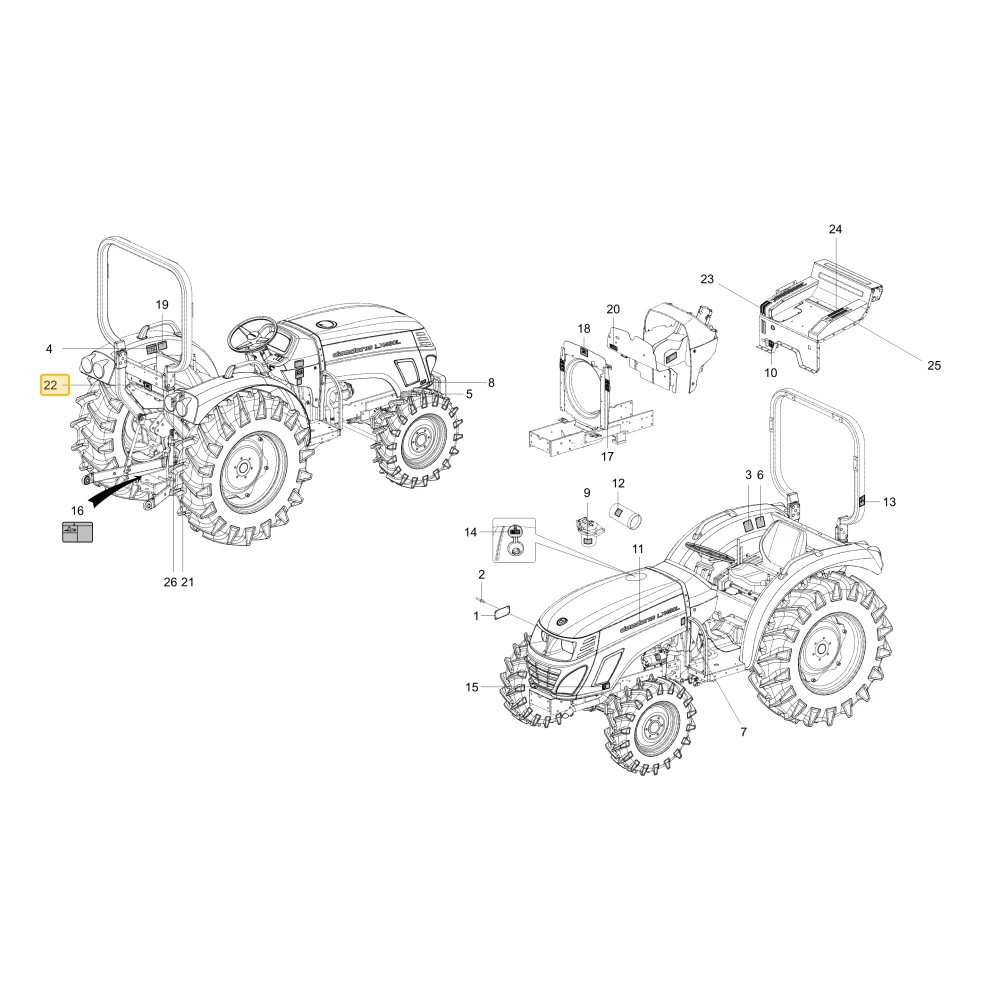 Naklejka gniazda złącza KIOTI T5410-52131
