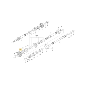 Koło zębate 28 KIOTI T5515-25271