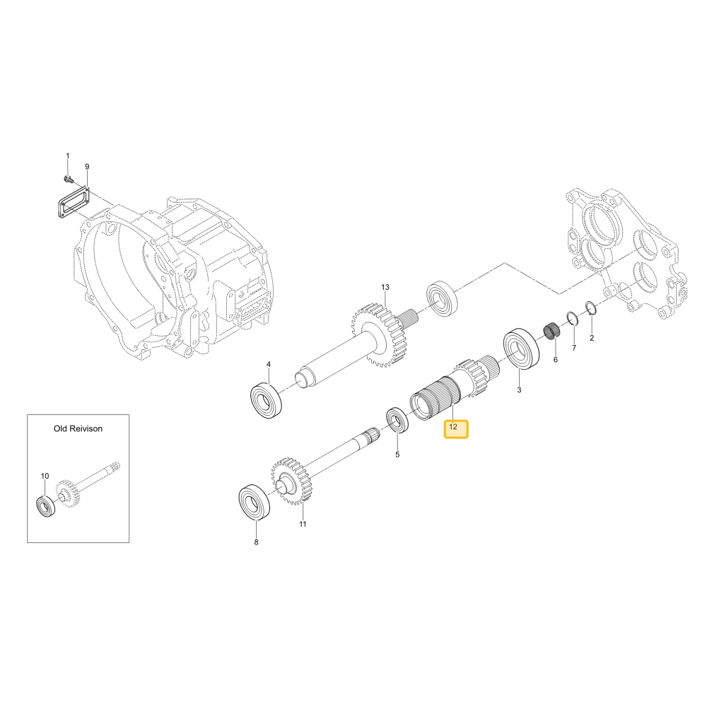 Wał koła zębatego 19 KIOTI T5520-23322