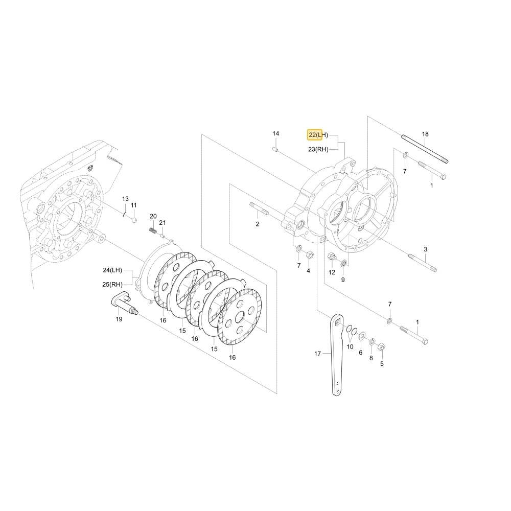 Obudowa lewego hamulca KIOTI T5520-26311