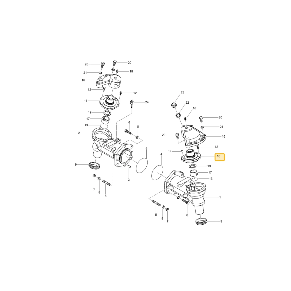 Uchwyt lewego łożyska KIOTI T5520-31532