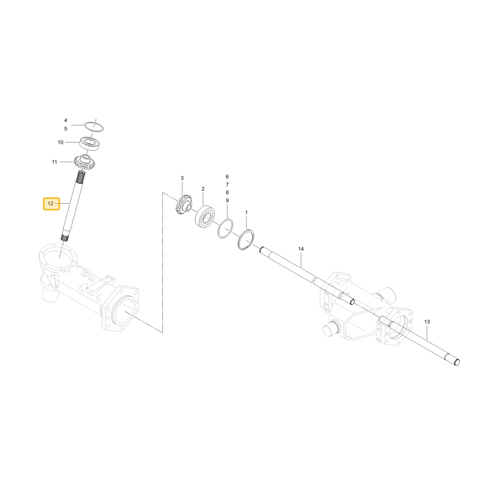 Wał koła zębatego stożkowego KIOTI T5520-32051
