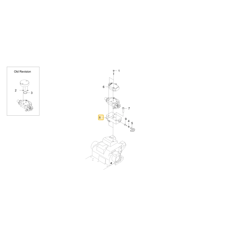 Blok hydrauliczny oleju przepływu KIOTI T5525-46022