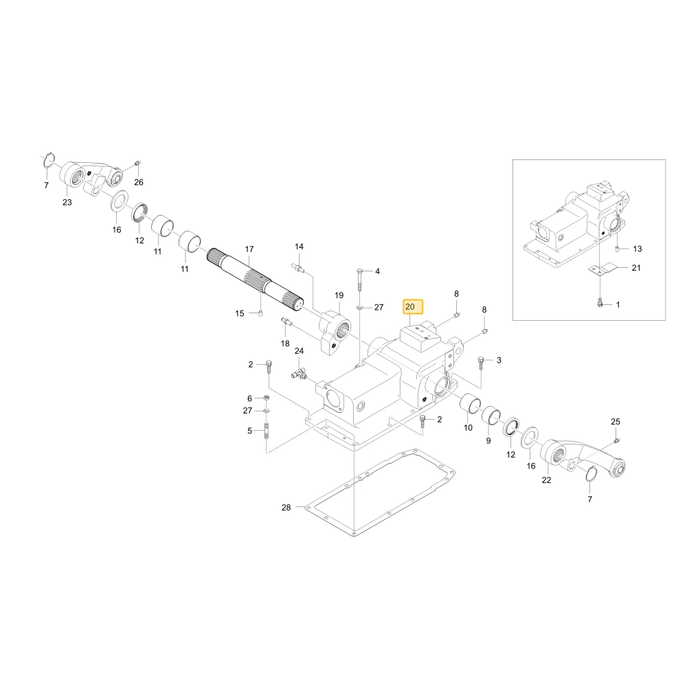 Korpus cylindra hydraulicznego KIOTI T5525-47006