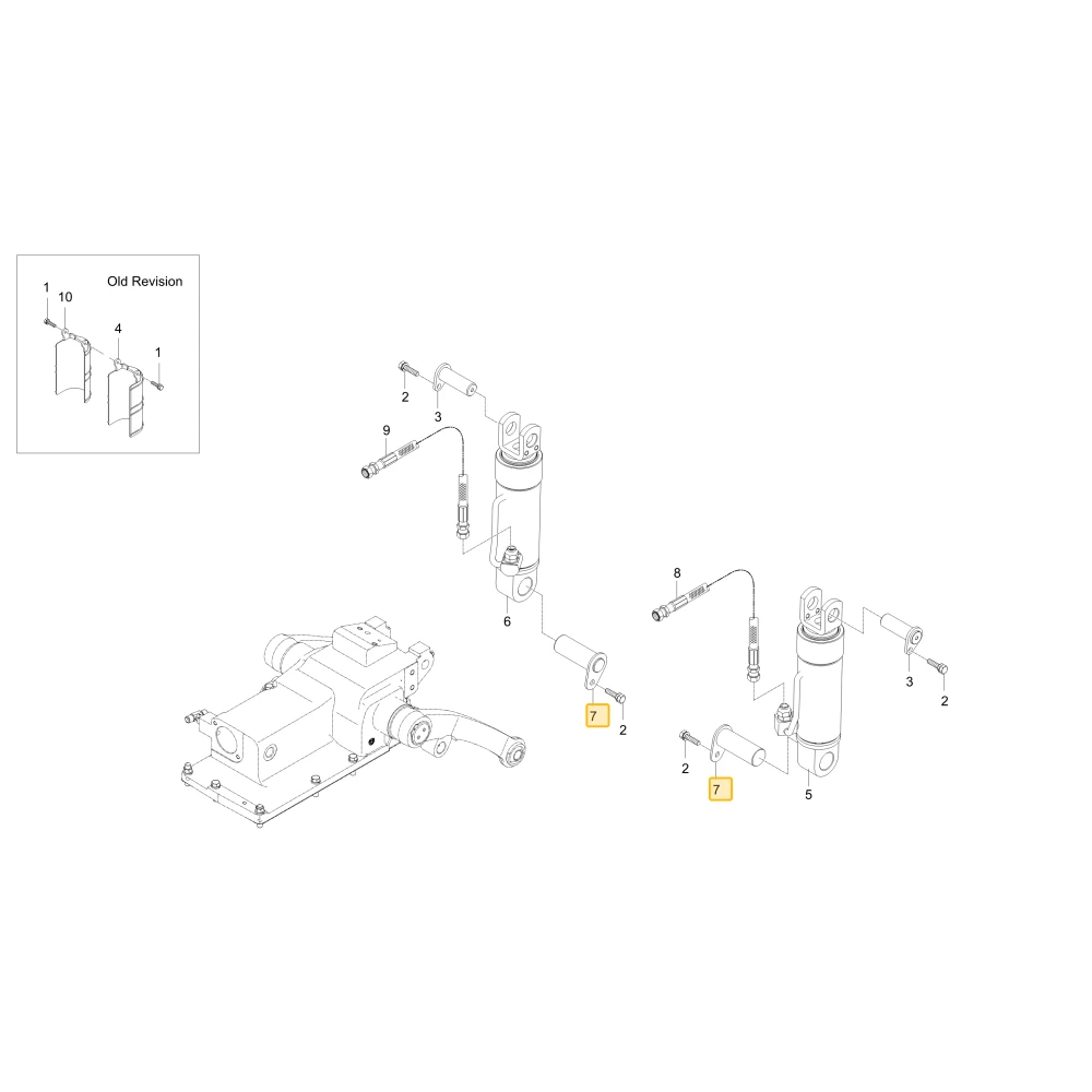 Sworzeń cylindra podnośnika KIOTI T5525-48121