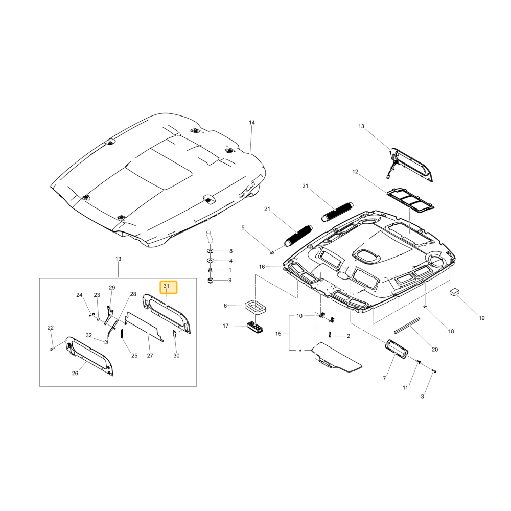Uszczelka gumowa dachu KIOTI T5525-84962