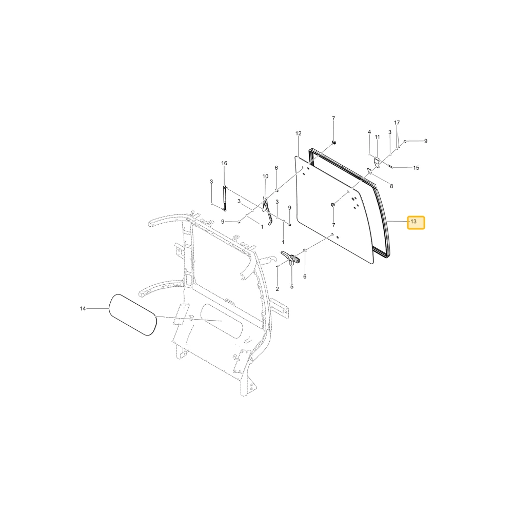 Uszczelka drzwi tylnej szyby KIOTI T5525-85611