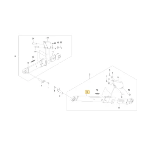 Korpus dolnego lewego łącznika KIOTI T5527-58022