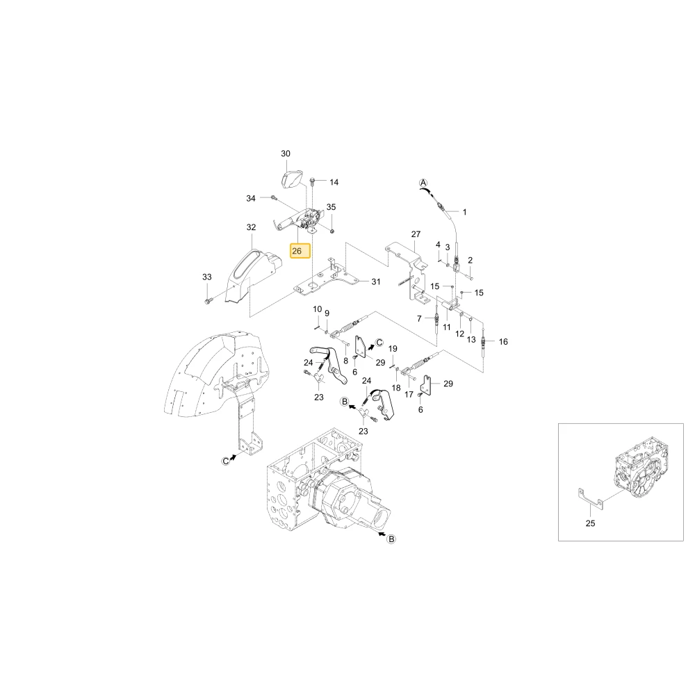 Dźwignia hamulca postojowego KIOTI T5528-55451