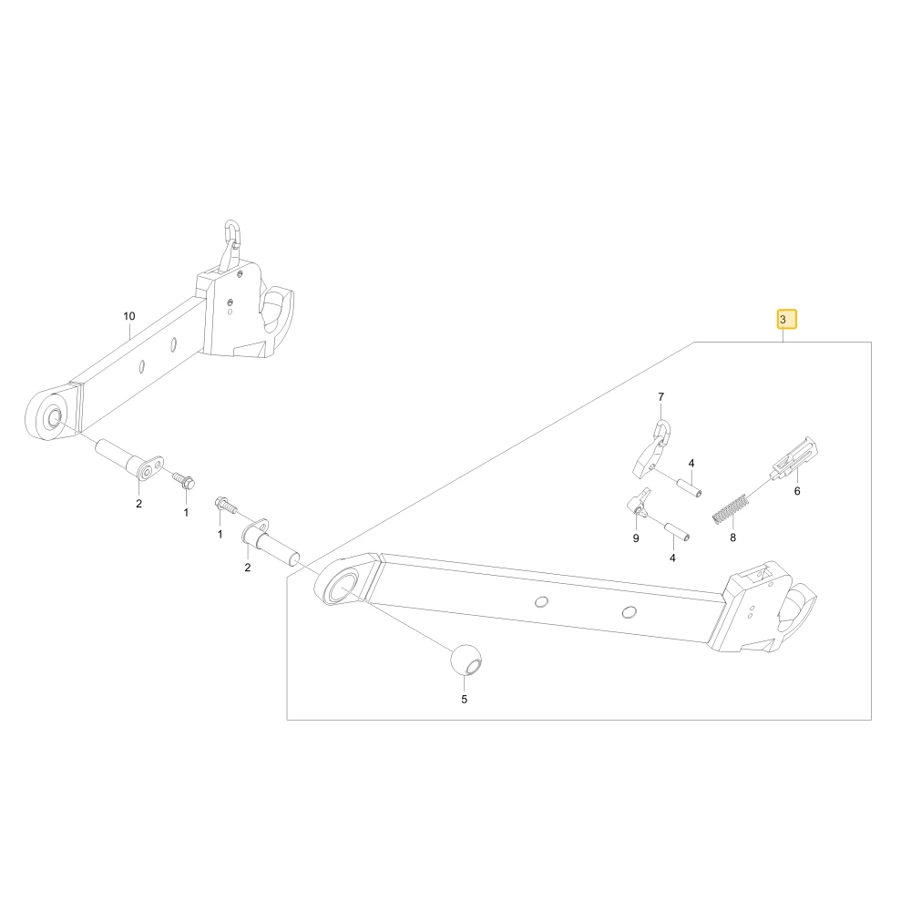 Dolny lewy łącznik KIOTI T5528-58012