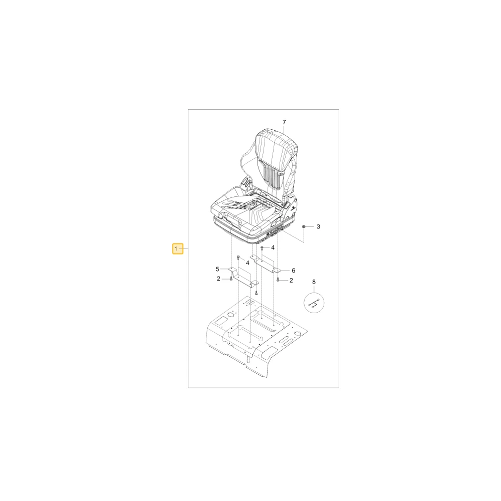 Fotel operatora dla wersji RX7330 PRO KIOTI T5528-A1508010B