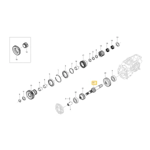 Wał koła zębatego 16 KIOTI T5535-22111