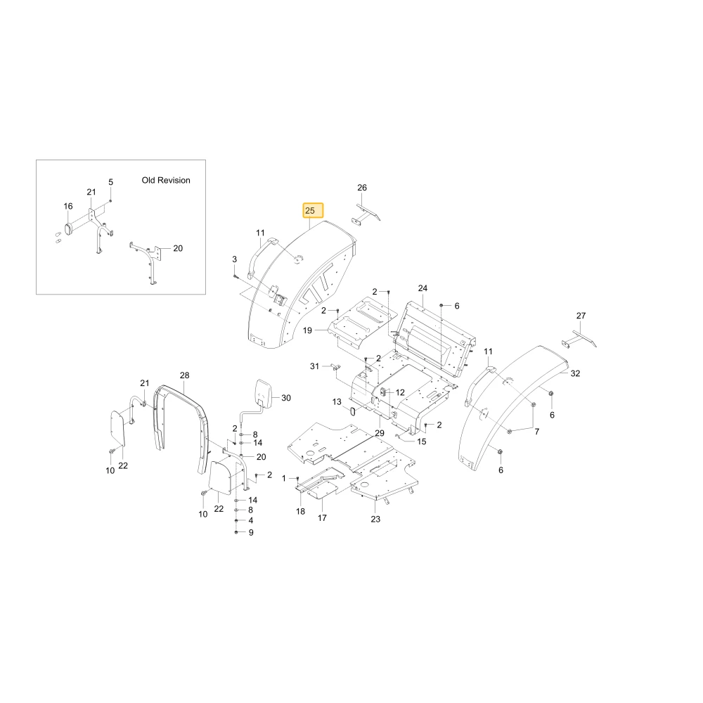 Przedni prawy błotnik KIOTI T5560-85813OE