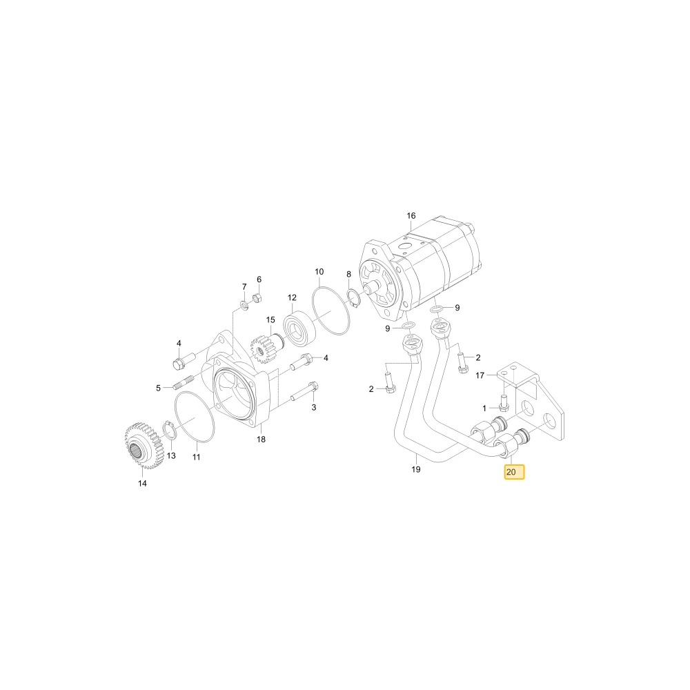 Rurka hydrauliczna S1 KIOTI T5638-40531