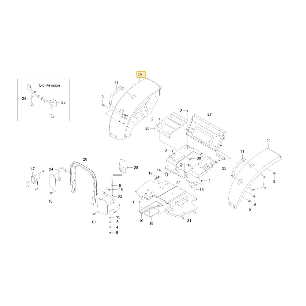 Przedni prawy błotnik KIOTI T5660-85811OE