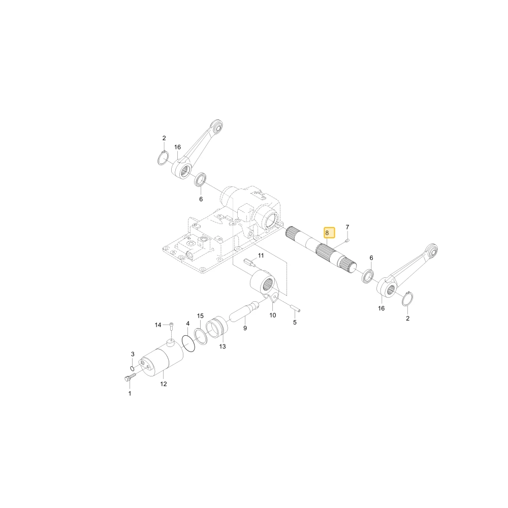 Wał ramienia hydraulicznego KIOTI T5710-37121