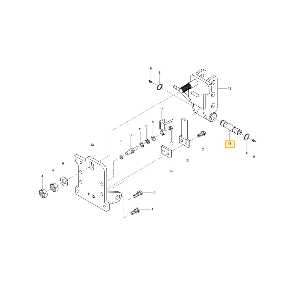 Sworzeń górnego łącznika KIOTI T5710-38881