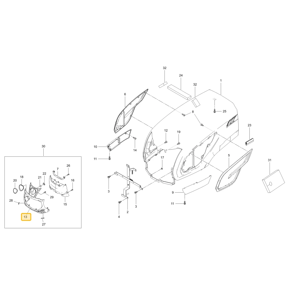 Przedni grill KIOTI T5710-51071