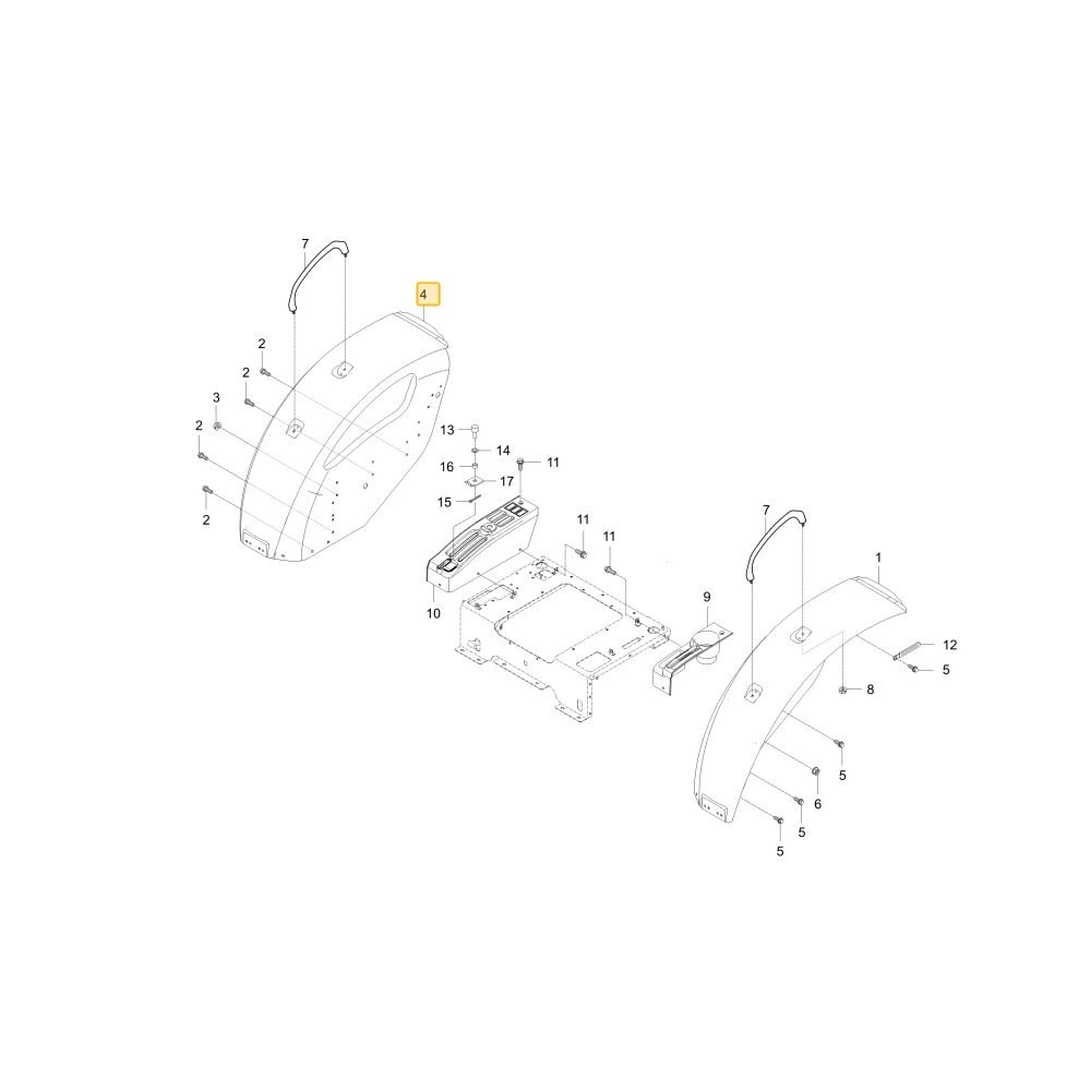 Prawy błotnik KIOTI T5710-52624OE