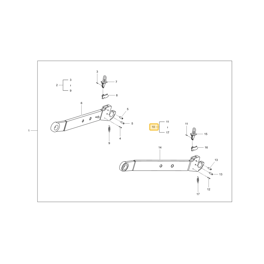 Dolny lewy łącznik KIOTI T5710-54632