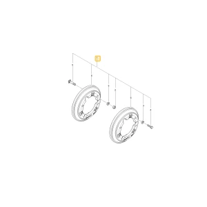Tylne obciążniki do seri CK/DK (25 kg x 4) ze śrubami montażowymi - tylko do najwęższych felg KIOTI T5710-A03000602