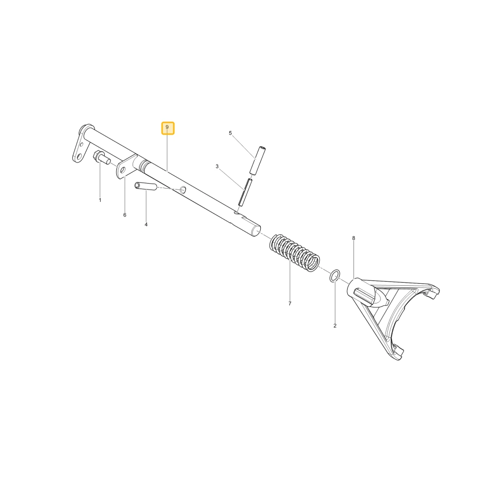 Drążek mechanizmu różnicowego widełek KIOTI T5715-26682