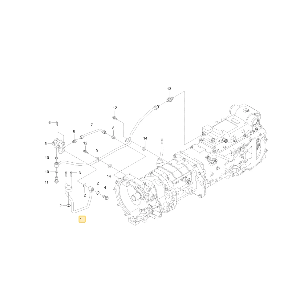 Rurka hydrauliczna J1 KIOTI T5715-34201