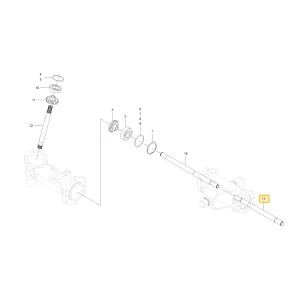 Wał lewego koła zębatego mechanizmu różnicowego KIOTI T5715-43211
