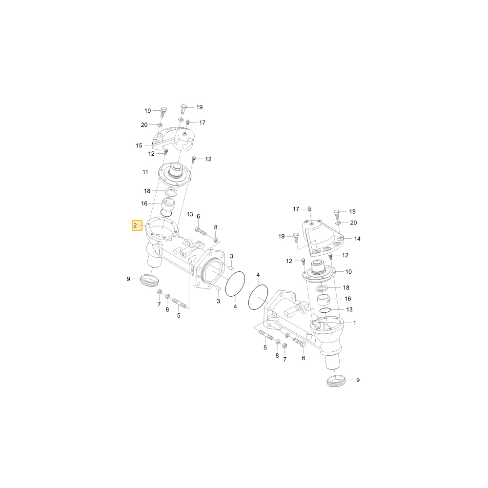 Obudowa prawego koła zębatego stożkowego KIOTI T5715-43331