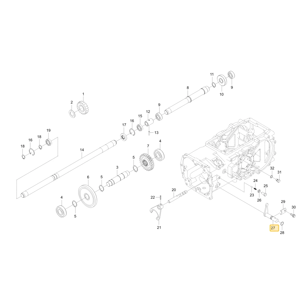 Ramię zmiany biegów 4WD KIOTI T5715-44561