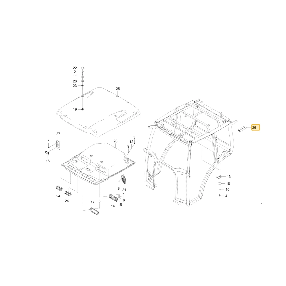 Uszczelka drzwi dachu KIOTI T5715-87031
