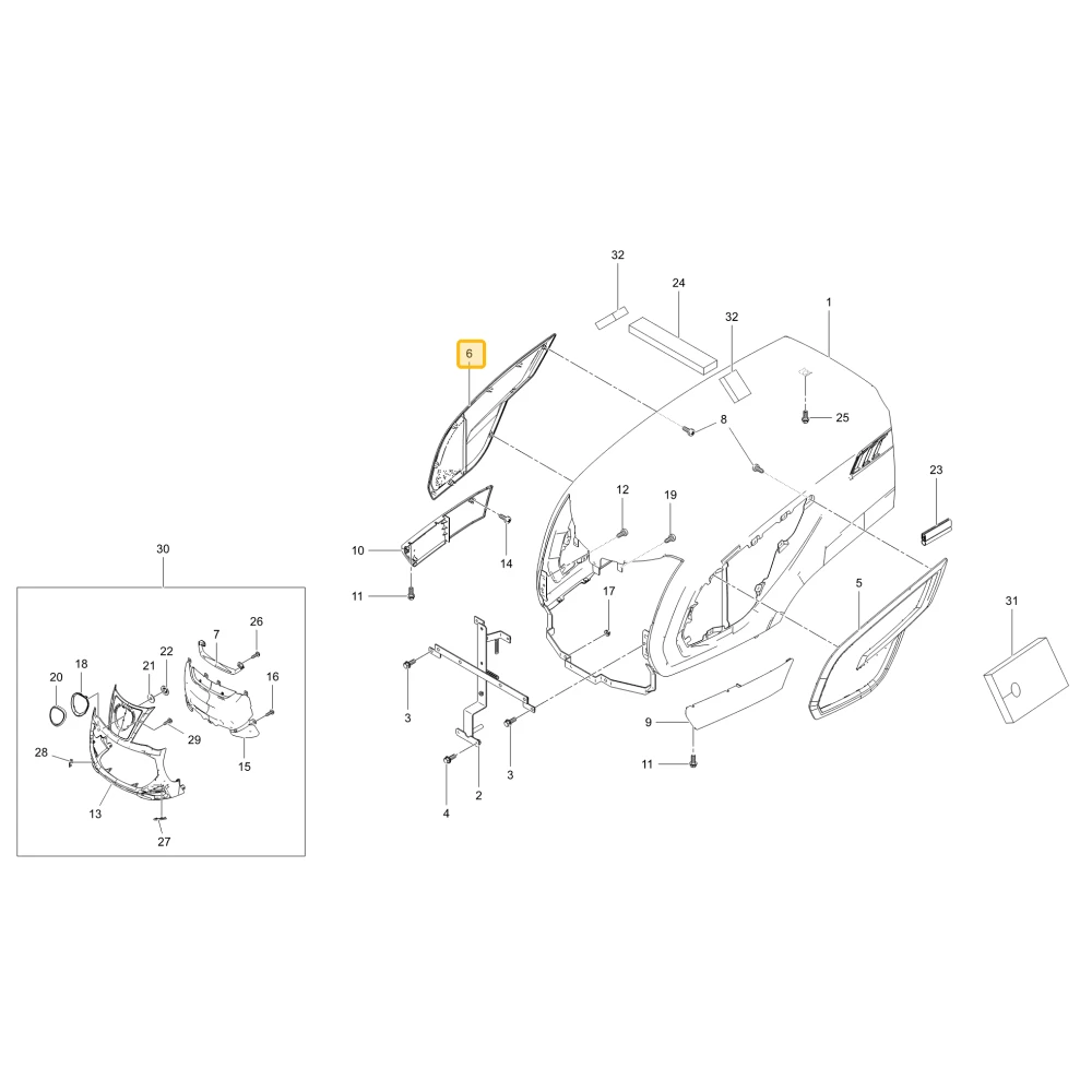 Prawy grill boczny KIOTI T5718-51041