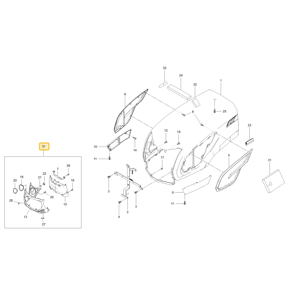 Przedni grill KIOTI T5755-51071
