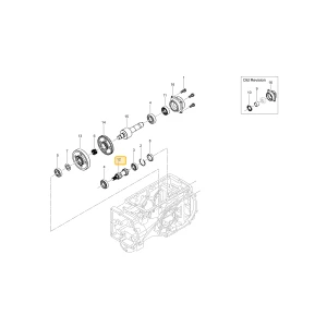 Wał koła zębatego 13 18 KIOTI T5810-25231