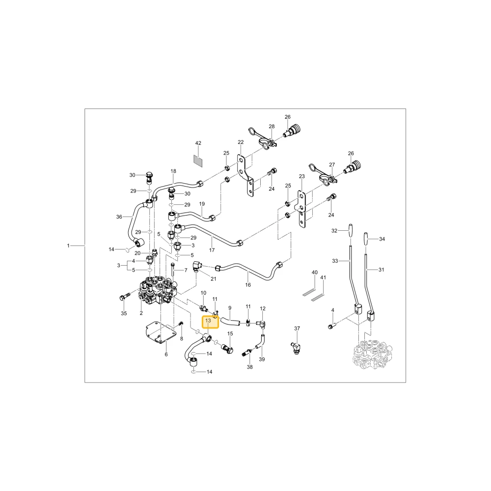 Zewnętrzna rurka hydrauliczna Ca KIOTI T5810-48053