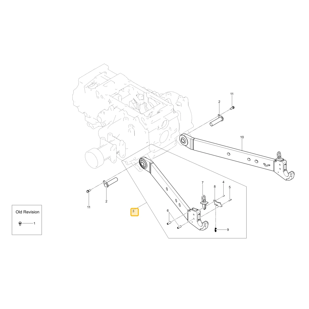 Dolny lewy łącznik KIOTI T5810-65312