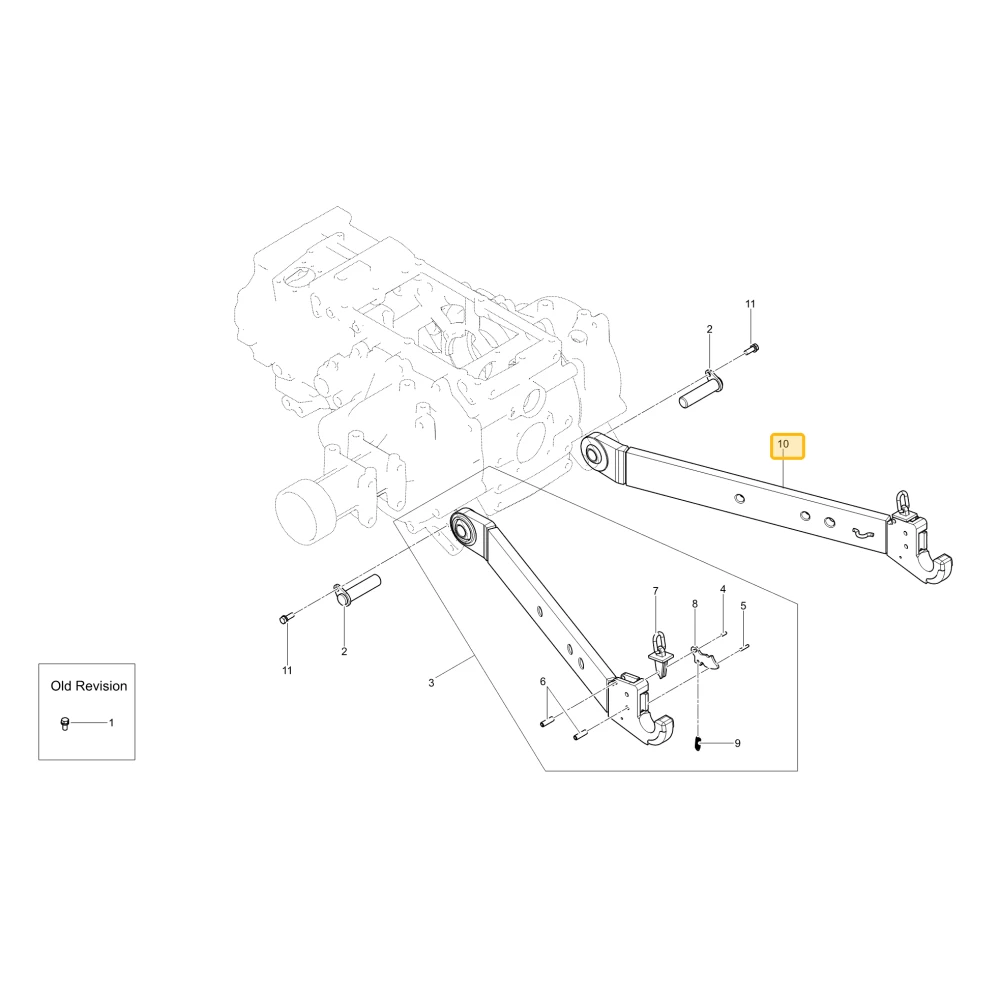 Dolny prawy łącznik KIOTI T5810-65332